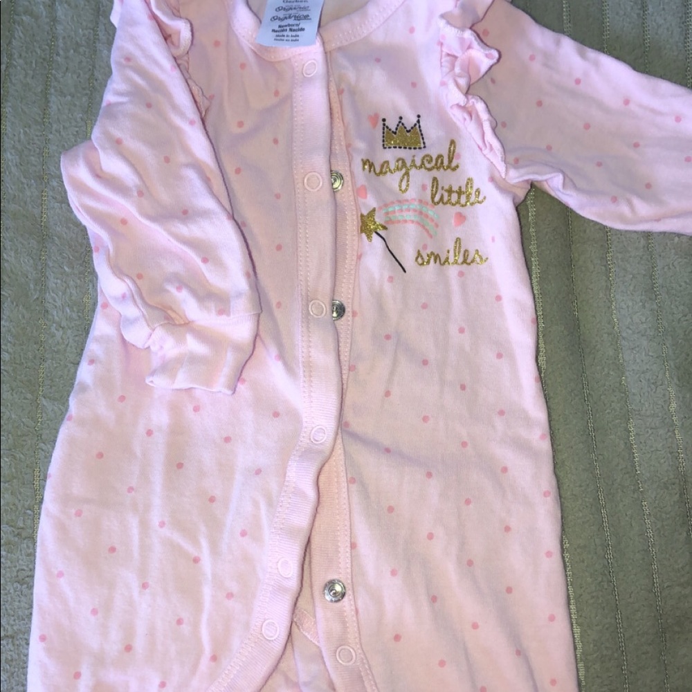 Long sleeve button up onesie